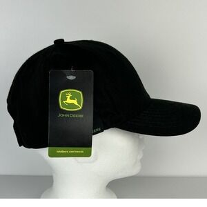 John‎ Deere Ball Cap Adult Premier Equipment Black Adjustable Embroidered